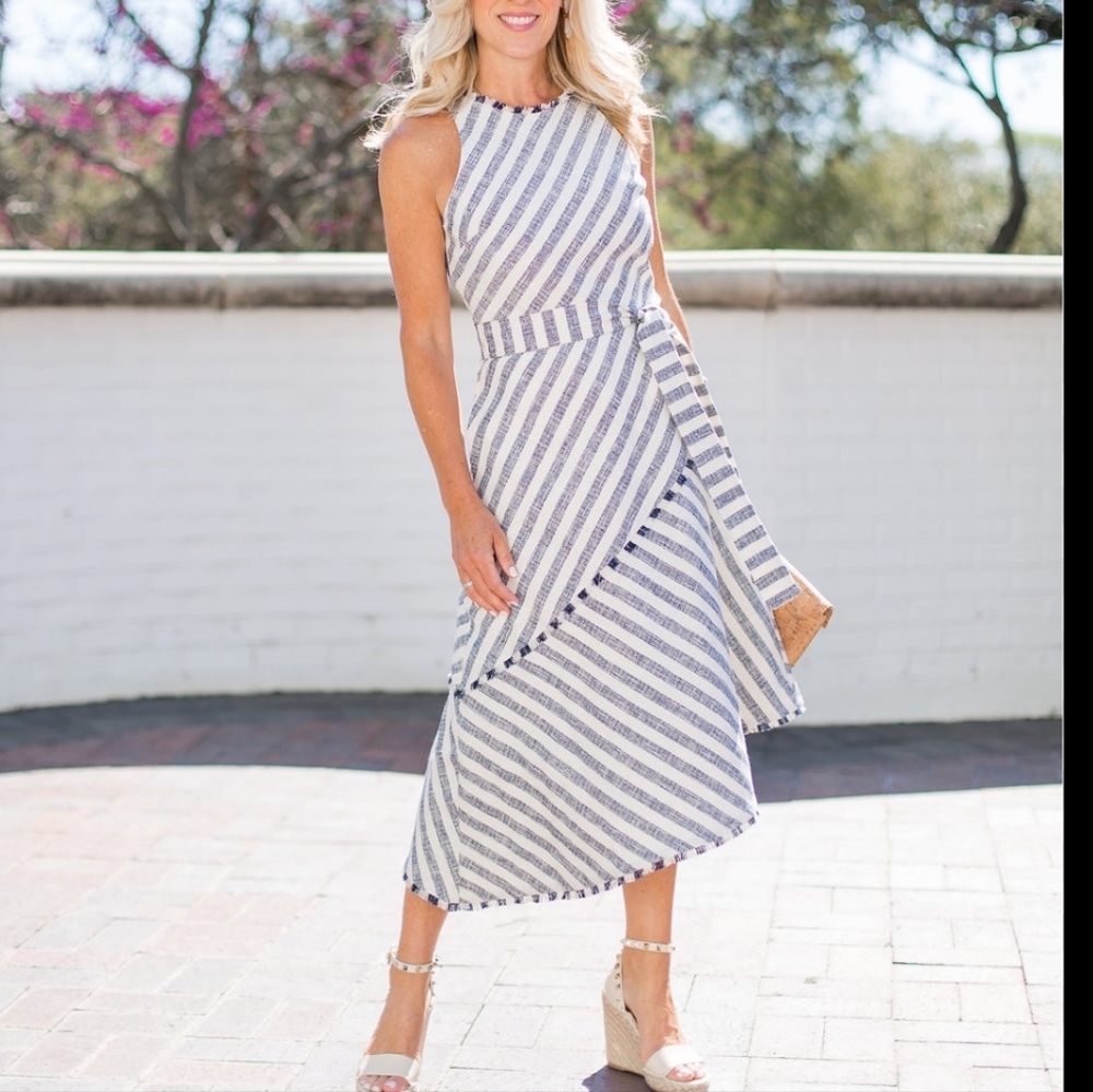 Petite Banana Republic Boho Blue & White
